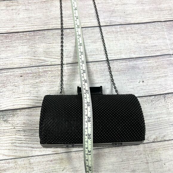 Jessica McClintock Black Beaded Evening Small Clutch Bag - Picture 12 of 12